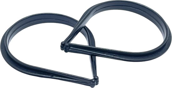 Non-branded Broekklemmen Toto Kunststof Zwart 2 Stuks