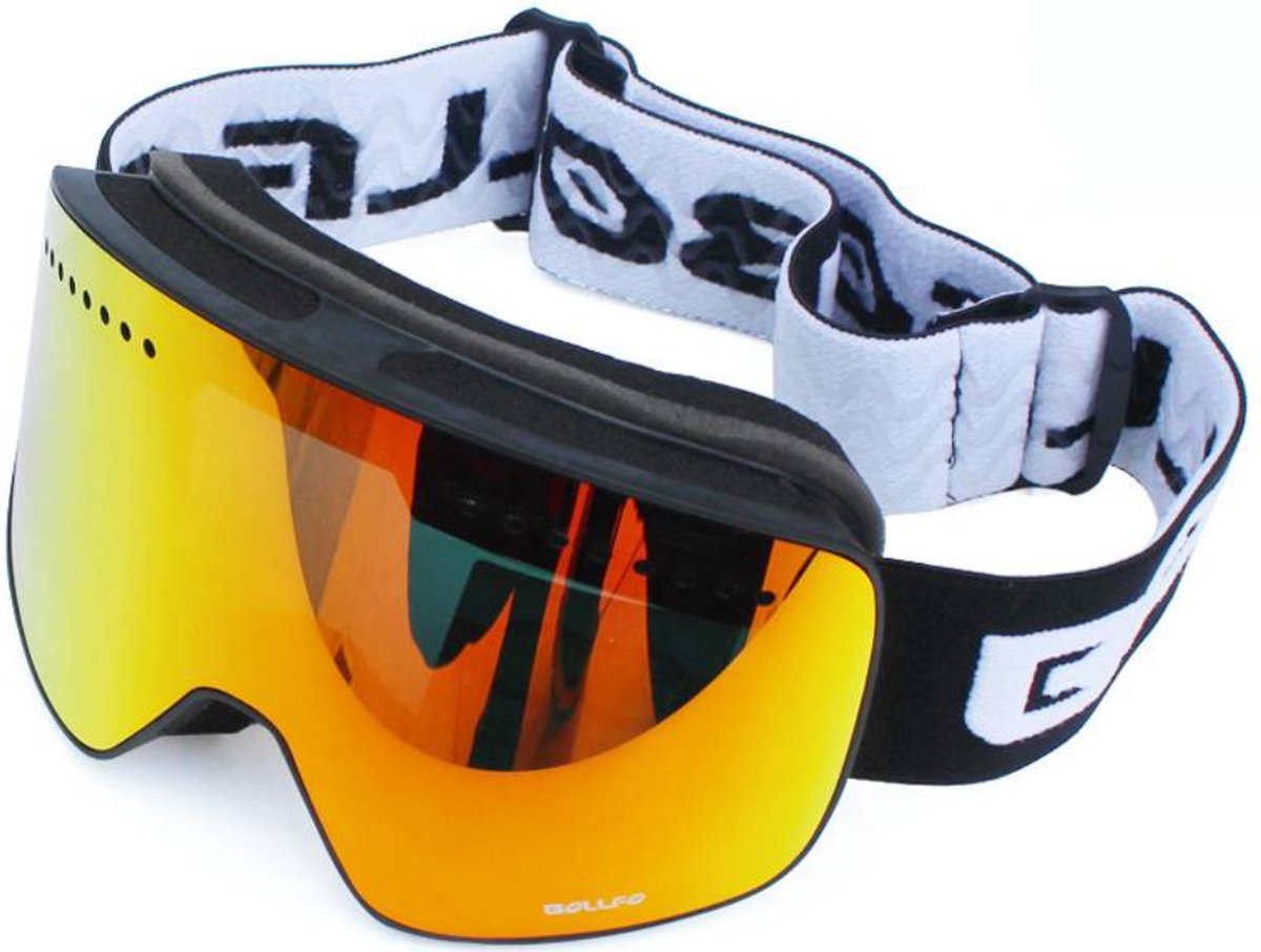Bovista Skibril - Ski Zonnebril - Dames - Heren - Wintersport - Winddicht - UV-Bescherming - Ski Gadgets - Zwart Met Grijs