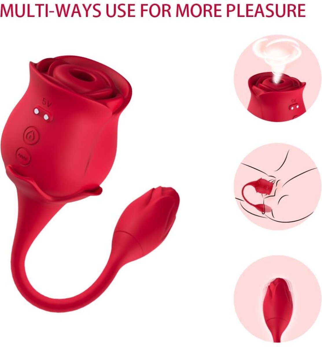Goedkoopste ARMONY - ROOS LIKKEN VIBRERENDE DE CLITORIS & VIBRATOR 10 STANDEN ROOD | VIBRATOR VOOR VROUW | SEKSSPEELTJES VOOR VROUW | SEX TOYS VOOR VROUW | VIBRATOR | PREMIUM VIBRATOR