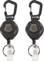 Porte-clés rétractable Brutix - Set de 2 - Lanyard - Lanyard - Badge Holder - Porte-clés pour Adultes