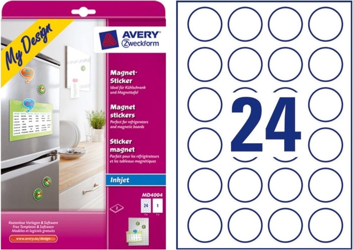 Avery Zweckform My Design Magneetsticker printbaar 25x stuks