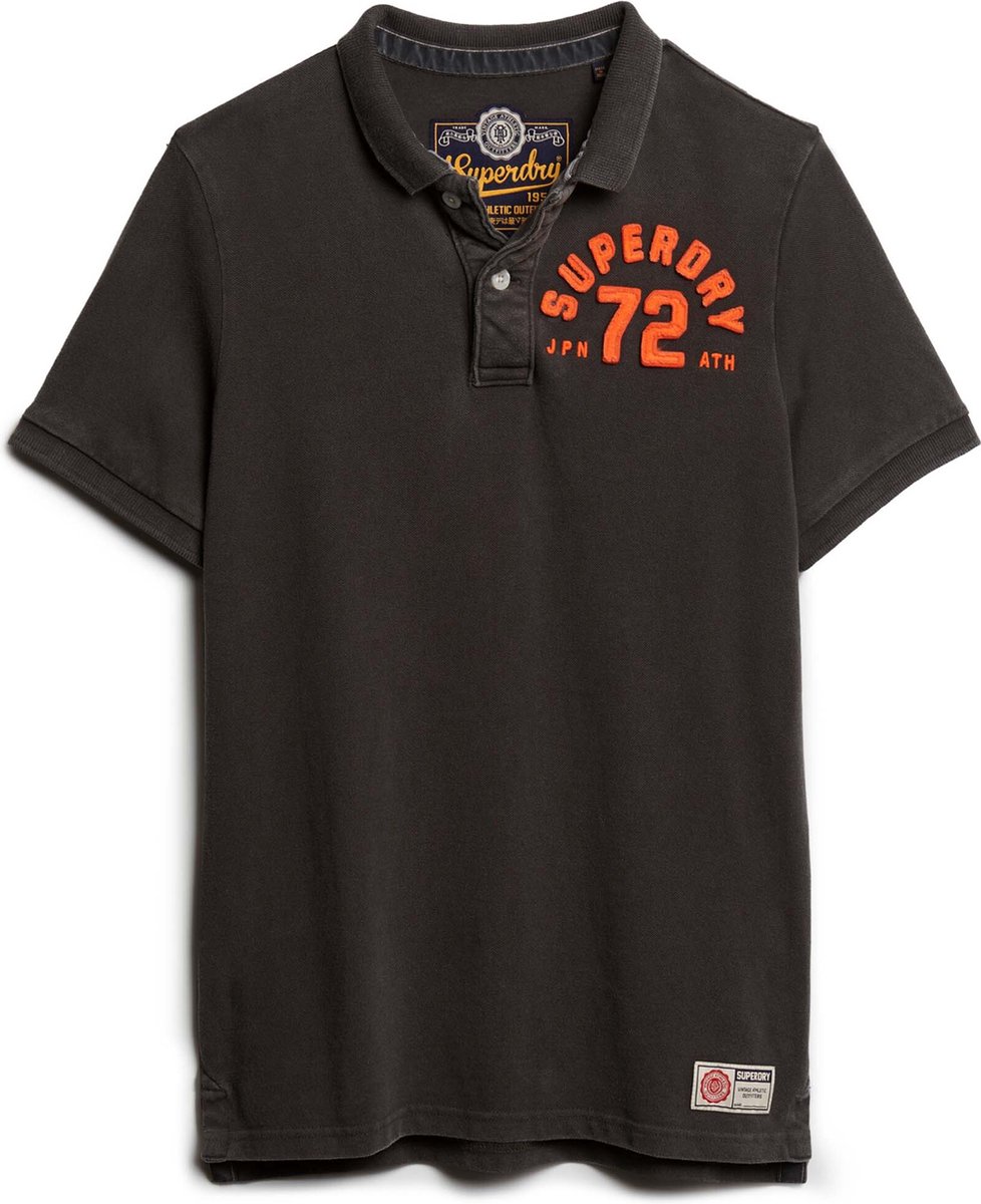 Superdry VINTAGE ATHLETIC POLO Heren Poloshirt Zwart