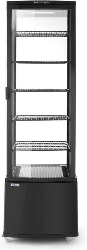 Arktic Koelvitrine - 270L - Zwart - +2°C/+8°C - 6 Niveaus - Wielen - 556x526x1913mm