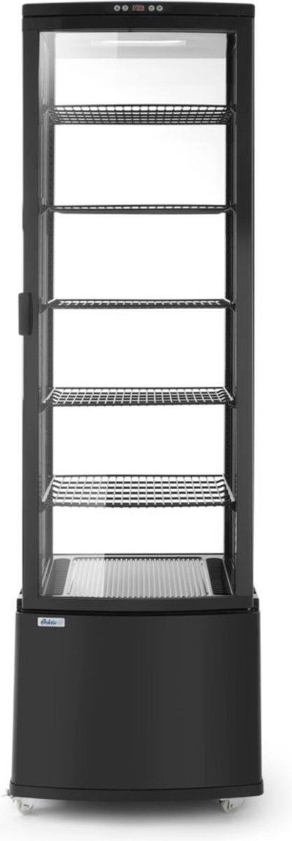 Arktic Koelvitrine - 270L - Zwart - +2°C/+8°C - 6 Niveaus - Wielen - 556x526x1913mm