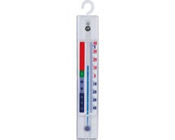 HENDI Koelkastthermometer – Breed meetbereik – Ophanghaak – 150x23x9 mm
