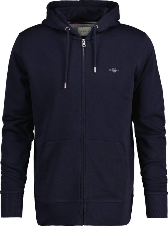 GANT Heren Reg Tonal Shield Full Zip Hoodie Hoodie, zwart, L