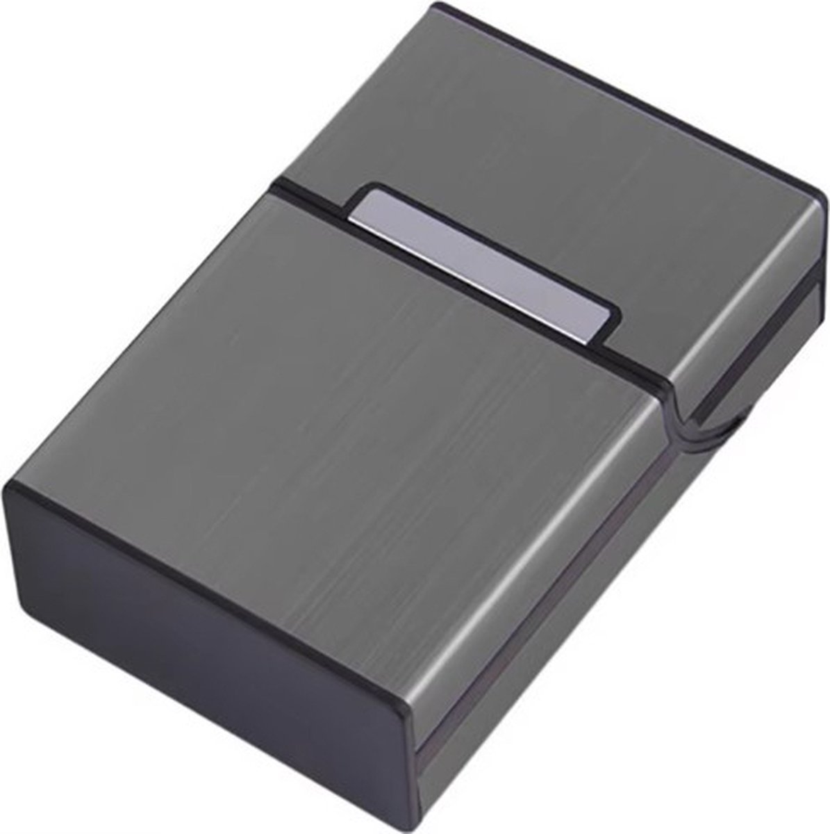 Goedkoopste Actie4you® - Sigaretten Doosje - Aluminium - Sigaretten Houder - Weerbestendig - Stevig Opbergdoosje – Sigaretten Pakje opbergen – Donker Grijs
