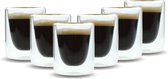 Bol.com OTIX Espresso Glazen - Set van 6 - Kopjes - Dubbelwandig - Glas - 80ml - 5.5 x 7.5 cm - Koffiekopjes aanbieding
