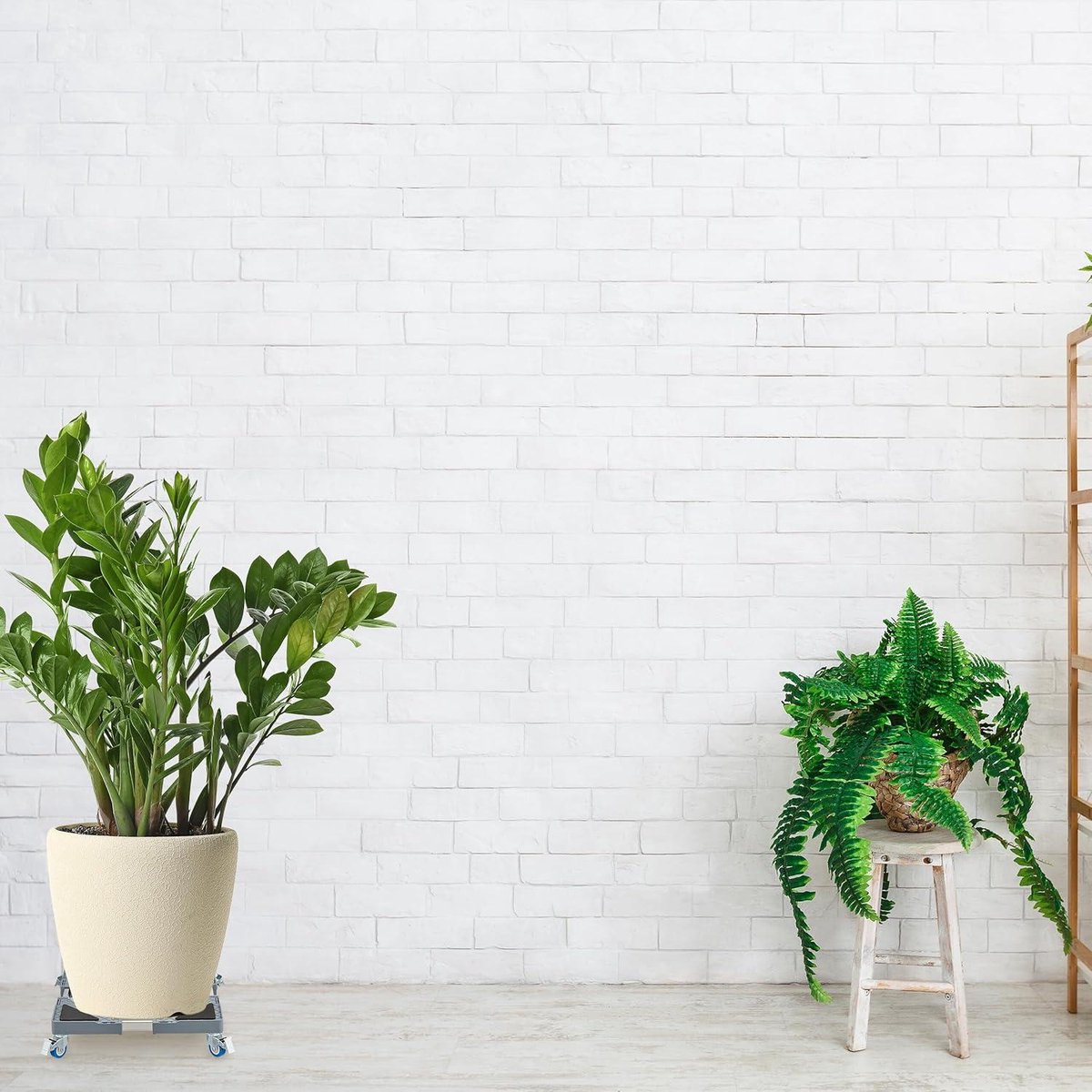 Nature plantentrolley metaal zwart - h7 x 34-51 x 34-51cm - AVRI Bloem- en Tuincentrum
