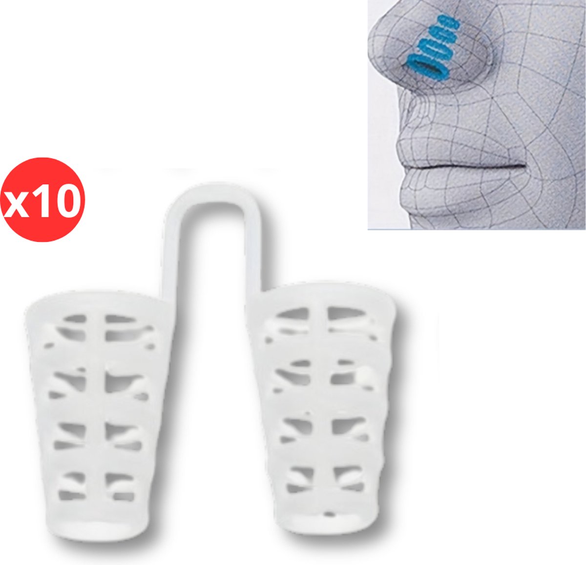 Bovista Anti Snurk - Snore Stopper - Beugel - Neusspreider - Clip - Apparaat - Snurken - Neusklem - 10 Stuks