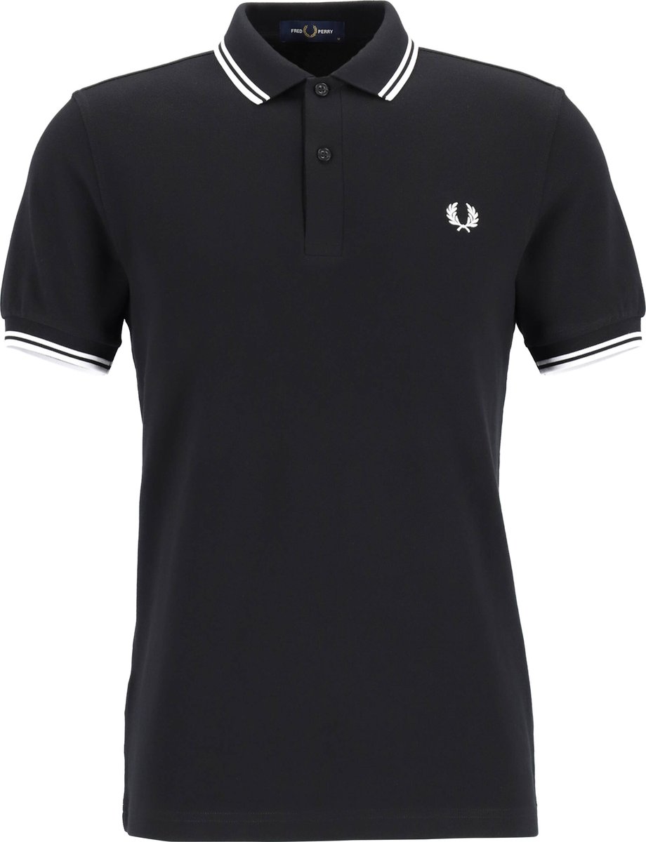 Fred Perry Polo 350 Slim-fit Heren Poloshirt Zwart