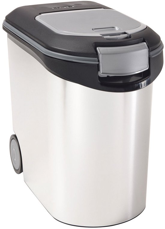 Curver Voedselcontainer Hond of Kat - 35L - 12KG - 28x49x42,5cm - Metallic
