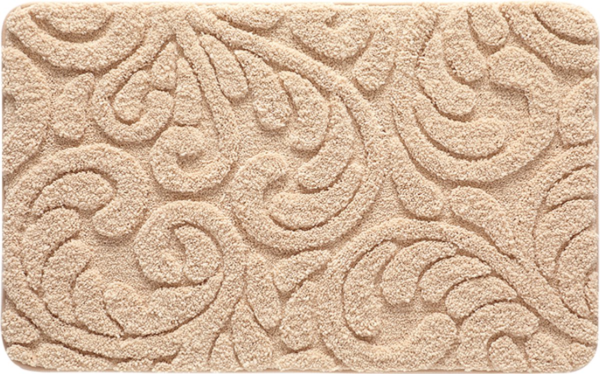 DRESTA Badmat 50X80CM Beige - Badmatten - Badmat antislip - Douchemat - Badmatten - 100% Polyester - Super zacht en Warm
