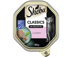 10x Sheba Classics in paté zalm 85 g