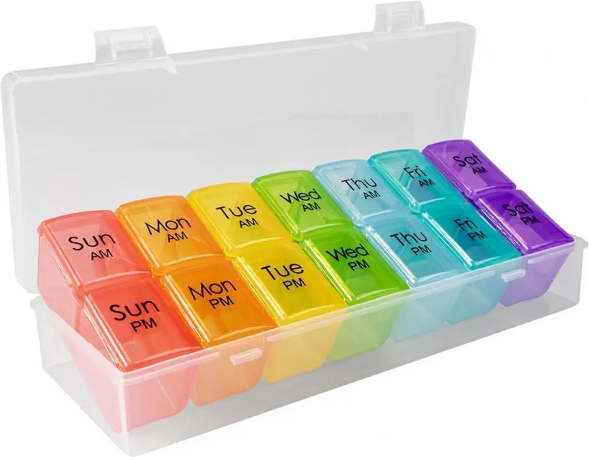 Goedkoopste WiseGoods Premium Pillen Organizer - Pillendoos 7 Dagen - Pillendoosjes - Pillendoosje - Organizers Medicijnen - Medicijnendoosje