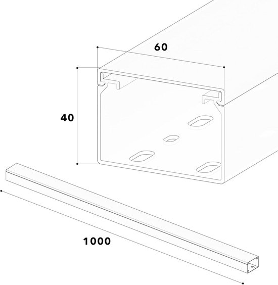 T-stuk voor plint 80 mm op de kabelgoot 15x15 | Inhoud: 1 stuk - voor een verticale aftakking