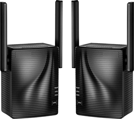 Wifi-repeater, wifi-versterker 1200 Mbit/s, 5 GHz WLAN-extender, krachtig met LAN-aansluiting, dekking tot 200 m², eenvoudige configuratie, werkt met alle WLAN-routers