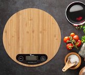 Tweeez - Balance de cuisine de précision numérique - Bamboe - Jusqu'à 5Kg