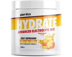 Per4m - Hydrate - Advanced Electrolyte Mix - Peach Sweets - 30 servings - Elektrolyten - Electrolytes - Elektrolyten poeder - Sportdrank - Sportdrank poeder - Taurine