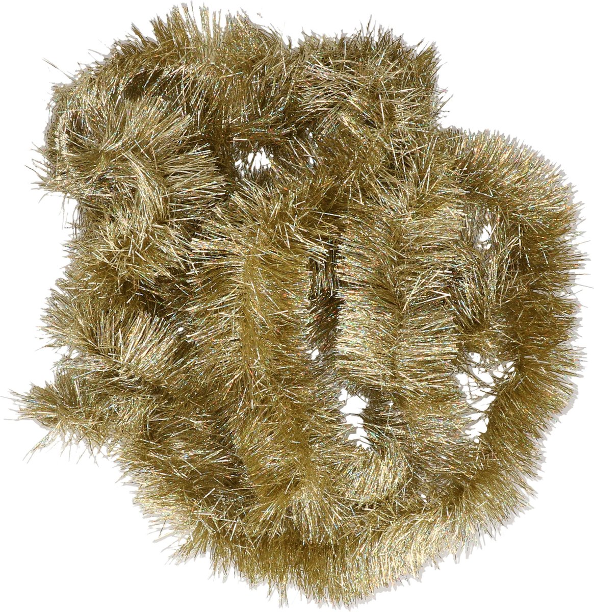Decoris kerstslinger - 4x - goud glitter - 270 cm - folie/lametta slinger - kerstboomversiering – foto 2