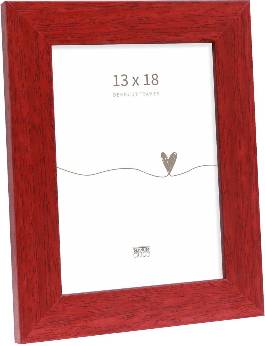 Deknudt Frames fotolijst S226K4 - rood - hout - breed - 13x18 cm