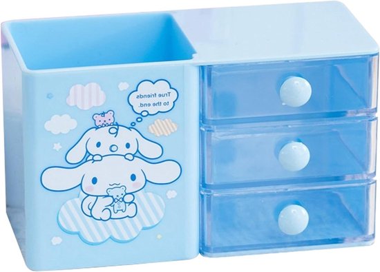 Foto: Cinnamoroll desktop bureau kantoorbenodigdheden container pen houder leuke potlood cup make up borstel mini doos