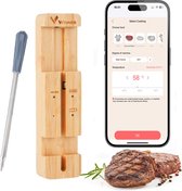 Bol.com BBQ thermometer - Vleesthermometer Draadloos met App - Kernthermometer - Bluetooth - App - Draadloos - RVS - Digitaal - ... aanbieding