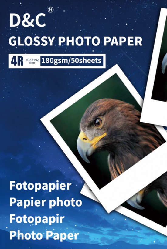 Fotopapier - Glossy Glanzend - 50 Vellen A6 Formaat - 100x150mm - 180 Gram per m²