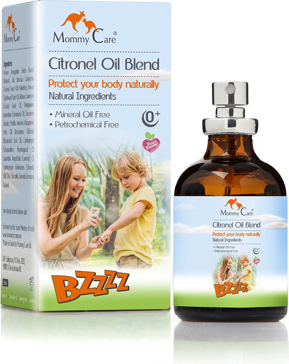 Goedkoopste Mommy Care Citronella Olie Melange - 100 natuurlijke ingrediënten zoals citroengras olie - Natuurlijke bescherming tegen muggen - Veilig voor huisdieren en kinderen - 50ml