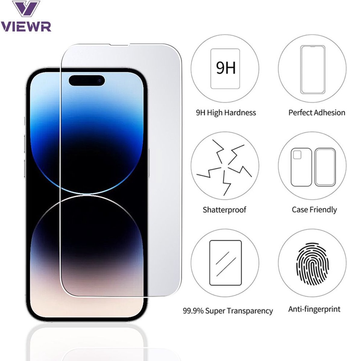 Screenprotector - Geschikt voor iPhone 16 Plus Tempered Glas screen protector - 2 stuks Beschermglas