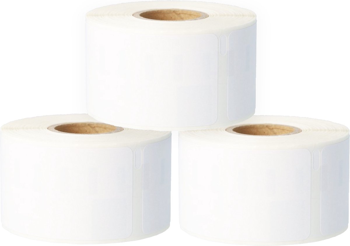 Dappaz - 3 stuks Dymo Compatible Labels 11354 Wit - 57 x 32 mm - 1000 labels per Rol - S0722540 Geschikt voor Dymo Labelwriter - Multifunctionele etiketten - Productetiketten - Adresetiketten