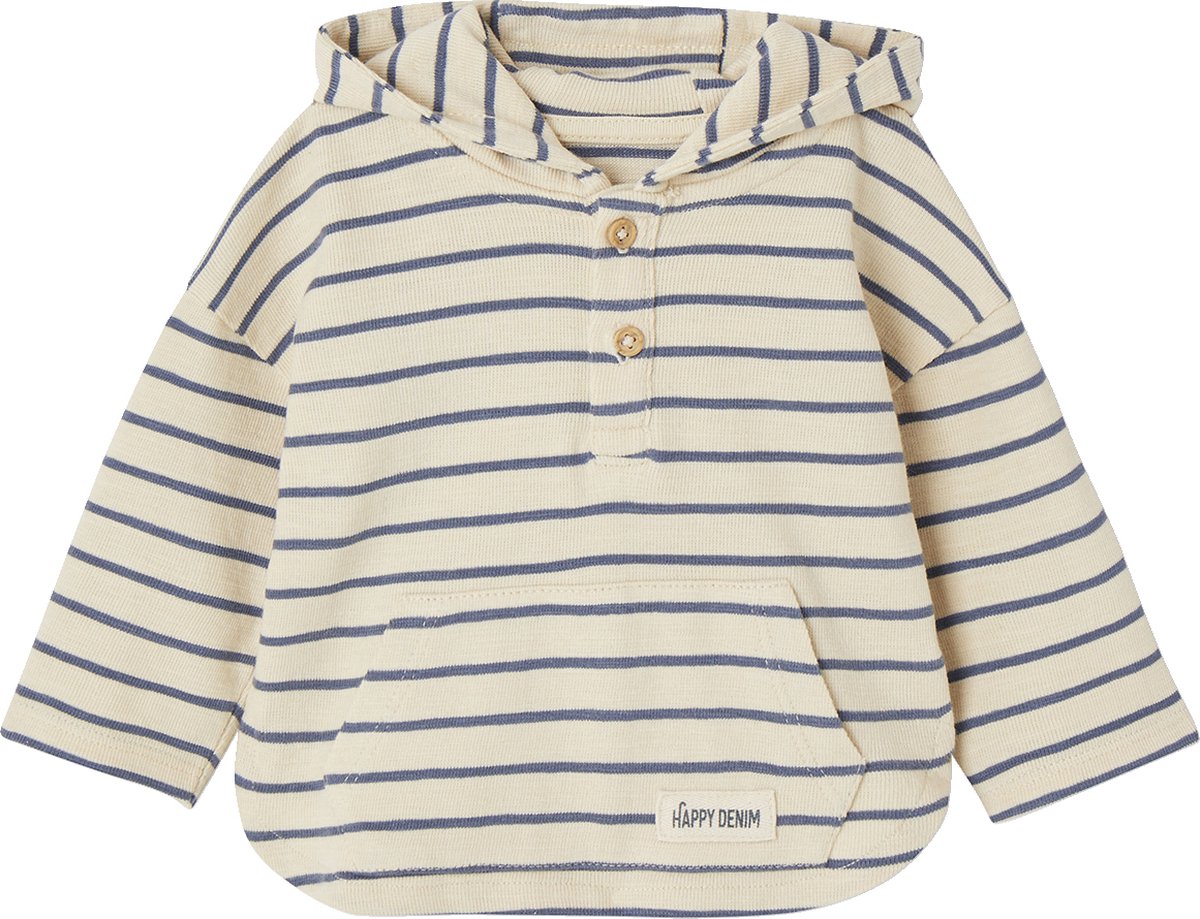 Vertbaudet Gestreept T-shirt met capuchon jongensbaby
