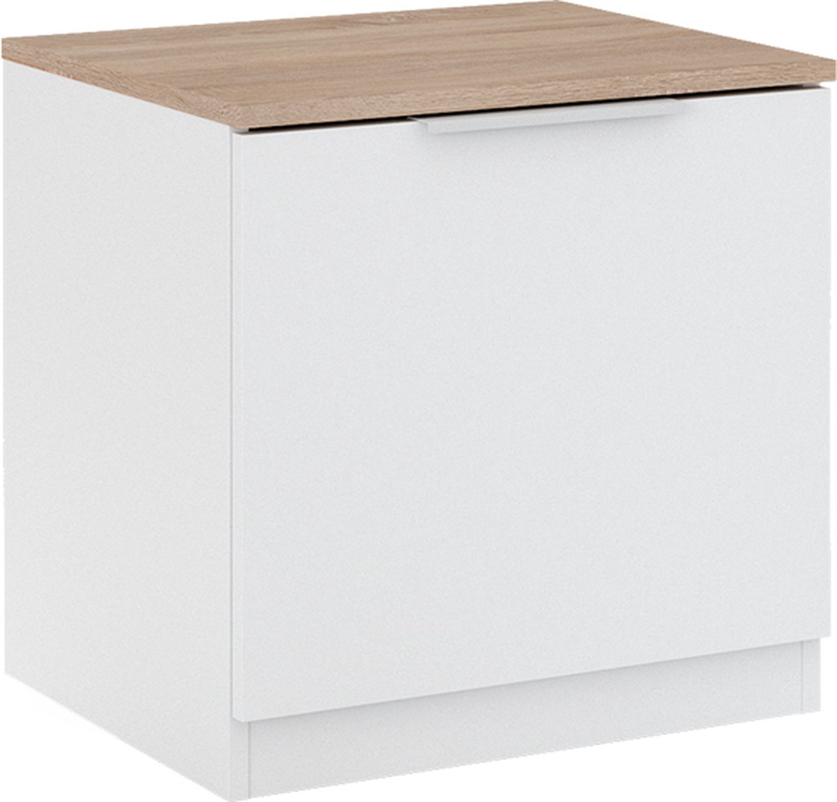 Vicco Betti Nachtkastje – 50 x 50 cm met 1 deur Wit/Sonoma