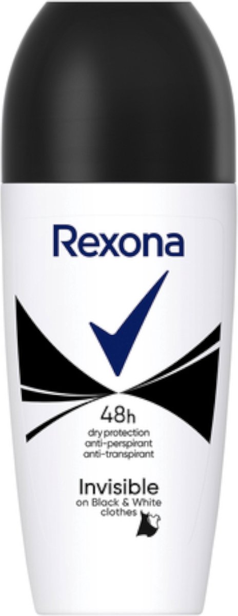 Goedkoopste Rexona Deo Roller Invisible Black White 50ml