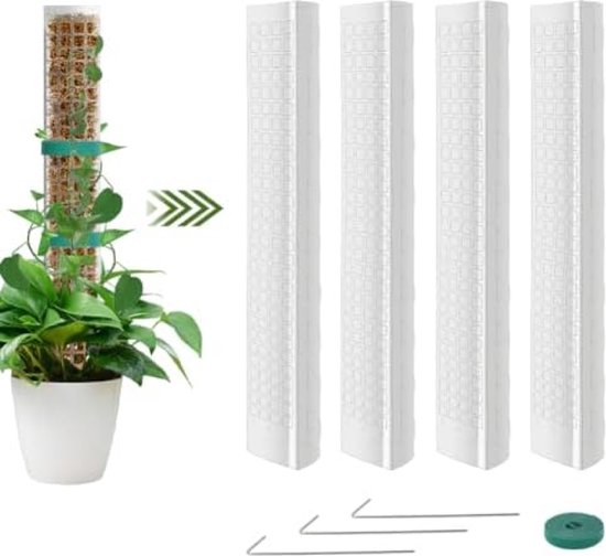 Relaxdays Mosstokken Set Plantenstokken 60 Cm Mospalen Flexibel Kokoks En Jute Pak Van 10 596120190