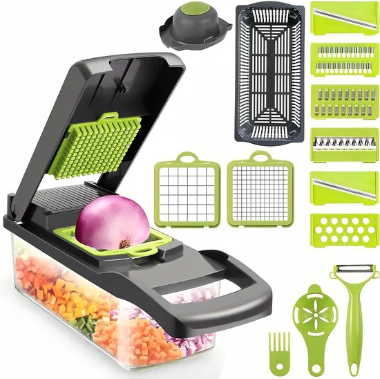 16 en 1 Coupe Legumes Multifonctions, Professionnelle Mandoline Cuisine