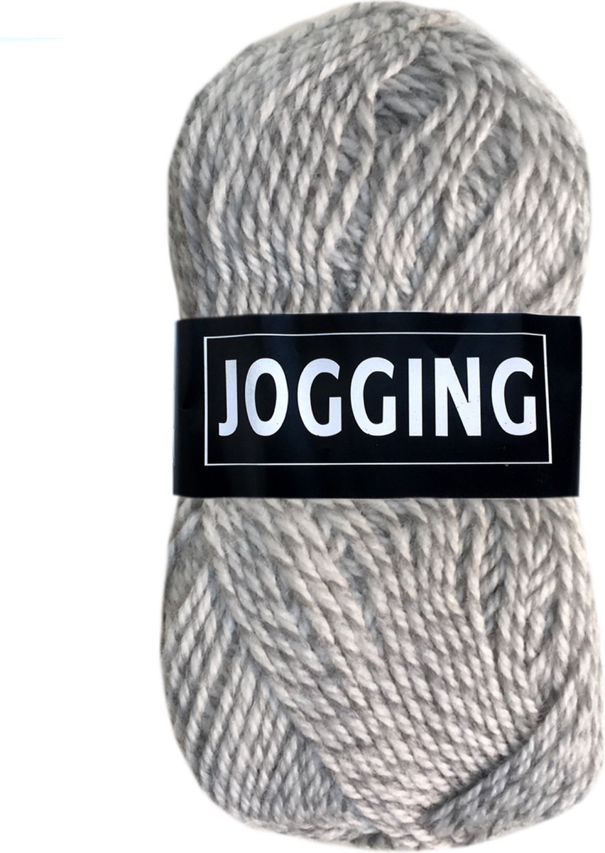 Beijer BV Jogging dunne sokkenwol acryl en wol - lichtgrijs (979) - pendikte 2,5 a 3mm - 1 bol van 50 gram en 165 meter- haakgaren -breigaren