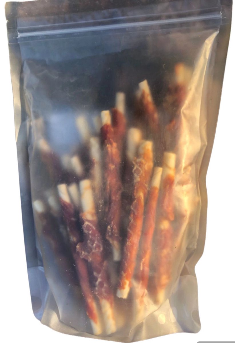 Gedraaide Sticks met Eend-Hondensnacks-30 Stuks- 500 Gram