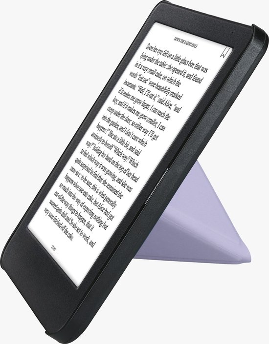 kwmobile e-reader hoesje geschikt voor Kobo Clara BW / Colour hoes - Ereader flip case met standaard - E reader cover van kunstleer - In lavendel — afbeelding 4