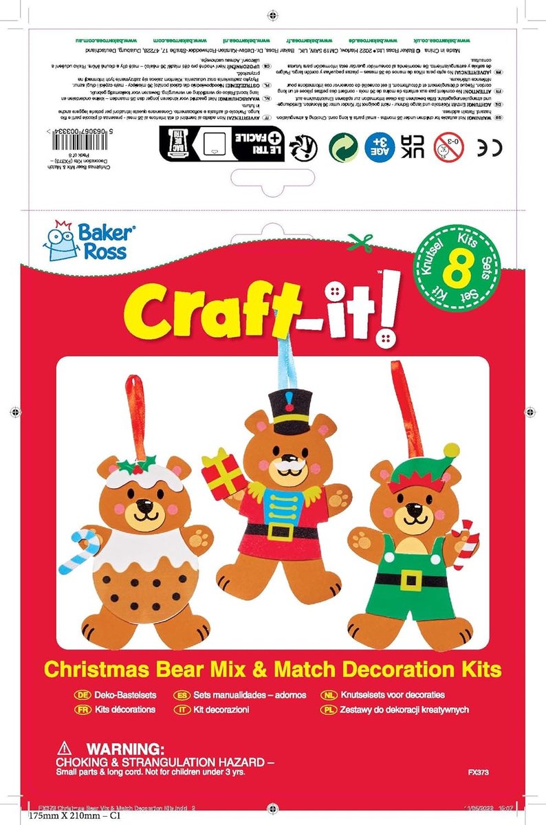 Baker Ross FX543 Hond Mix en Match Paaseieren decoratie sets - Set van 8, Kinderen Schuim Paasknutsel decoratie