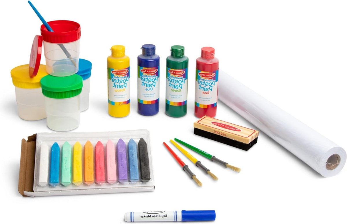 Easel Companion schilderset meerkleurig inclusief verf en kwasten