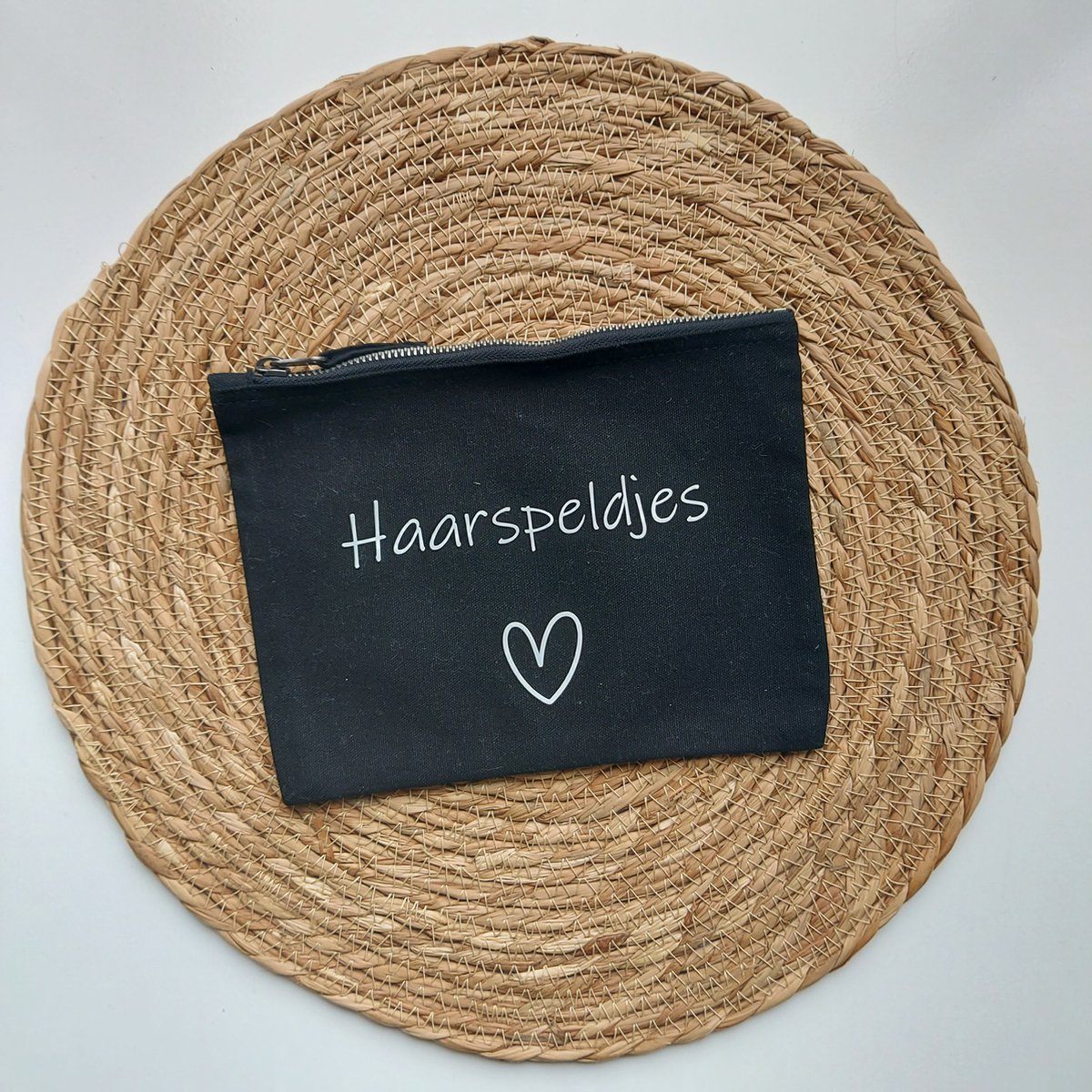 Het blije snoetje - organizer luiertas - haarspeldjes - etui - luiertas - Organizer zakje mombag / luiertas- kraamcadeau - Zwart