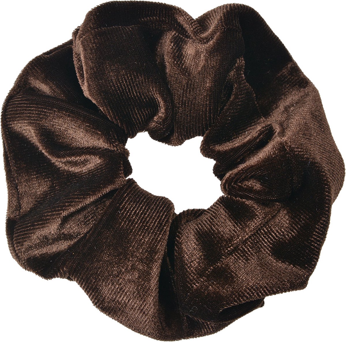 Clayre & Eef Haarelastiek Ø 10 cm Bruin Velours