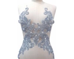 Briljantjes Shine Bodycover Dames - Festival - Lingerie - Sexy - One Size - Zilver