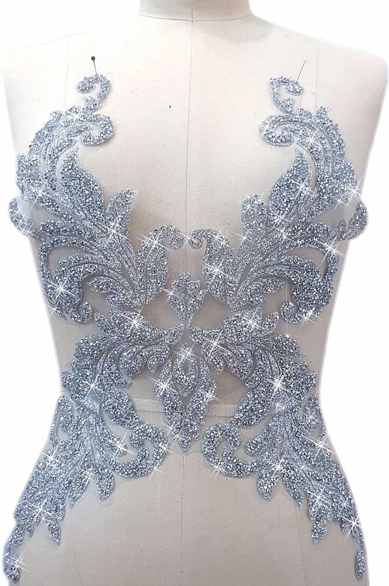 Goedkoopste Briljantjes Shine Bodycover Dames - Festival - Lingerie - Sexy - One Size - Zilver