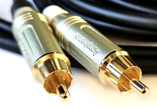 Câble Cinch de MOGAMI 2534 - Câble Audio RCA haut de gamme de 50 cm - Avec Prises téléphoniques tulipes HQ
