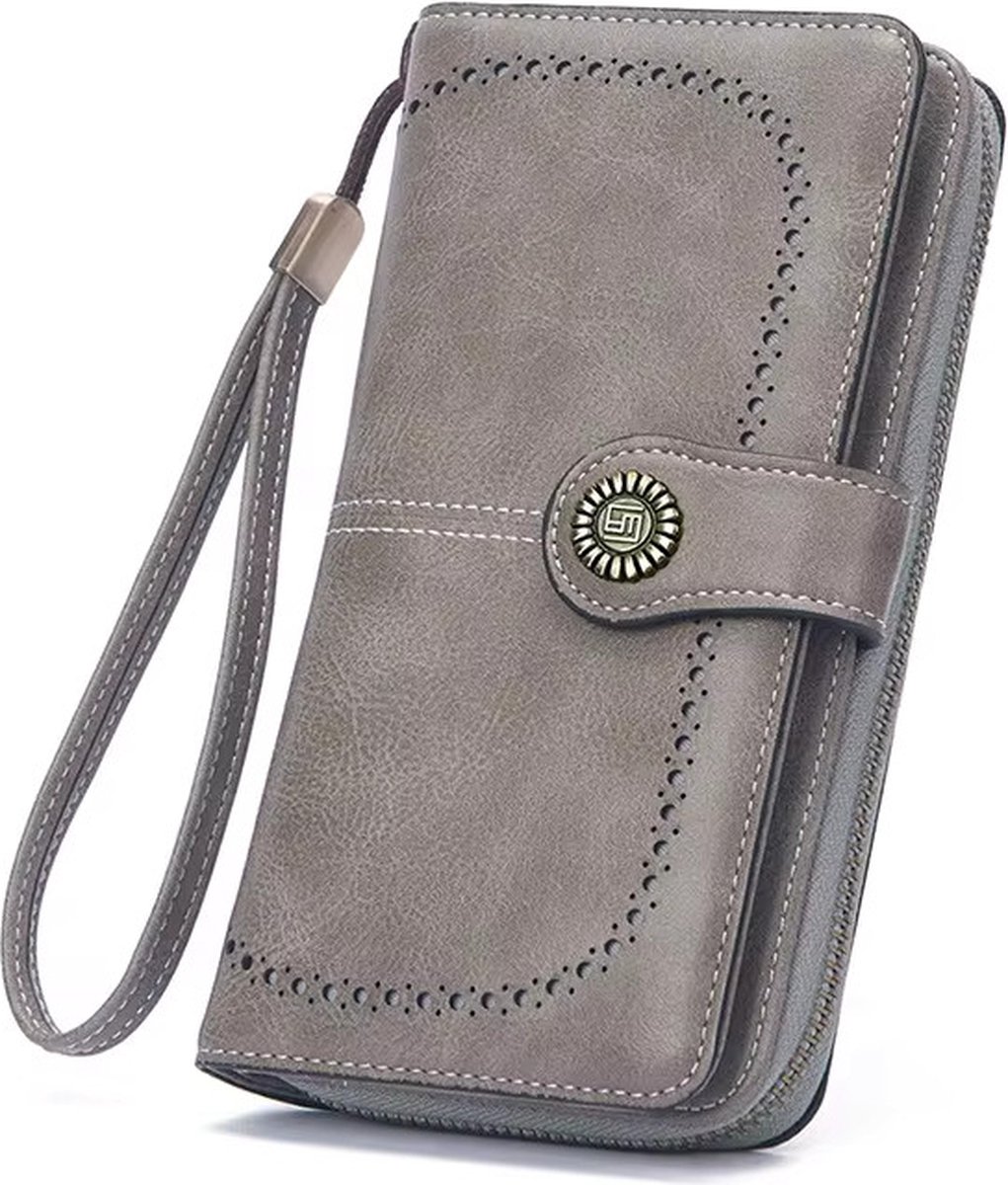 Portemonnee Dames, Portemonnee, Portemonnees, Portefeuille Dames, Dames Pasjes Houder, Card Holder Wallet, Portefeuille, Portefeuille Dames Met Kaarthouders, Creditcardhouder, Pasjeshouder Vrouwen, Moederdag, Valentijnsdag, Verjaardag, GRIJS