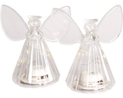 Sirius Home - Iris angel engel - kerst - H10cm - 5LED - Clear - 2 stuks