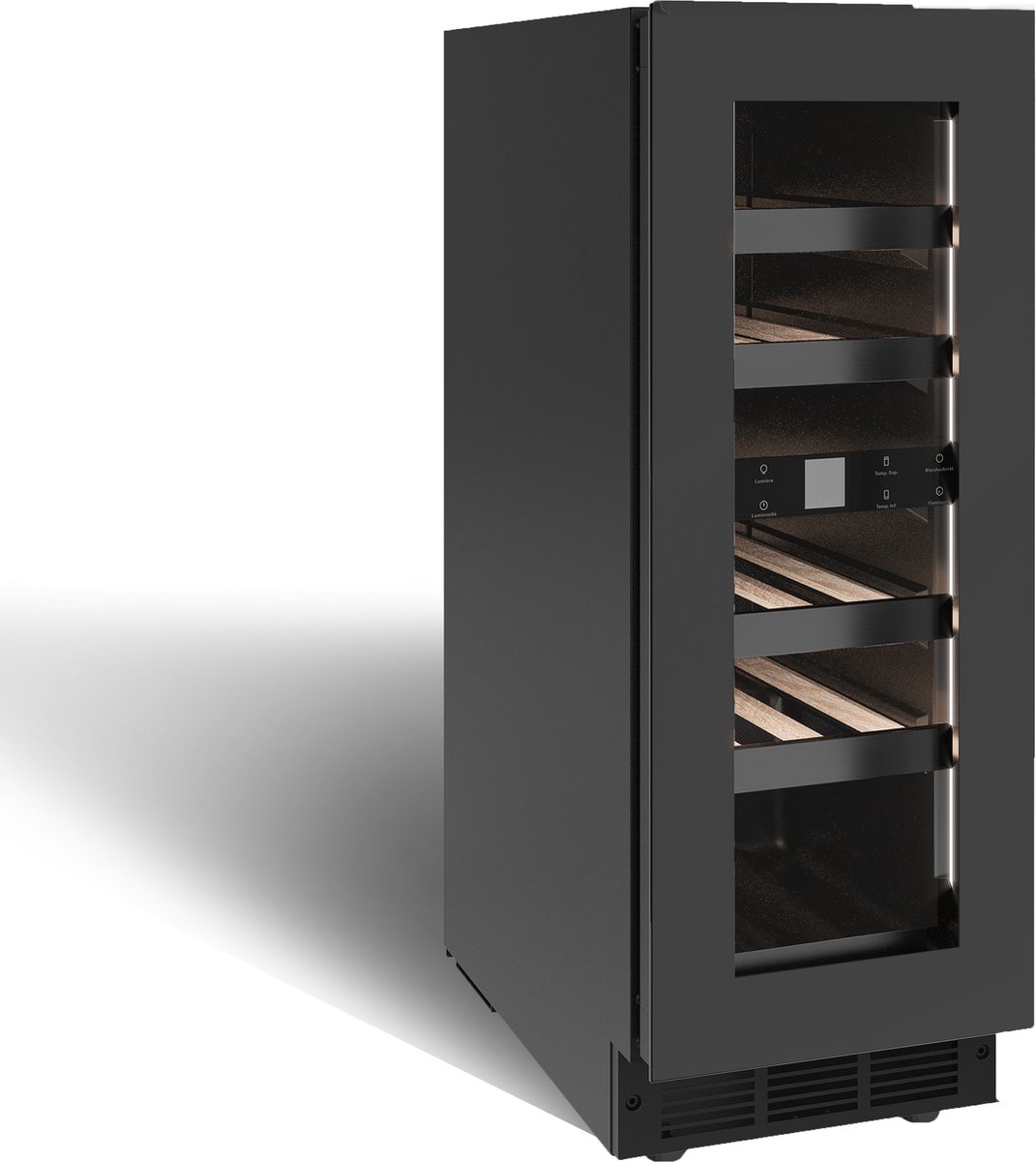 Nestor NWXS216FXN1 Wijnkoelkast 2 Zone - 16 Flessen - Zwart - Nestor - €669,00