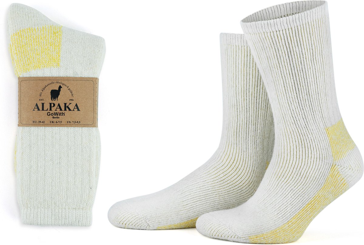 GoWith Alpaca Thermosokken-2 paar-Wollen Sokken-Maat 43-46